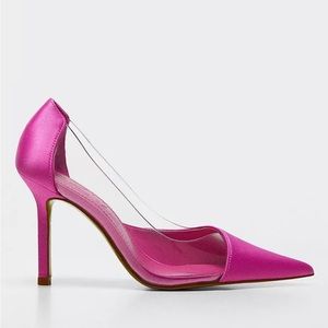 Bright pink high heels